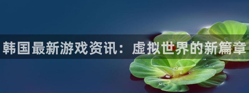 极悦娱乐手机网页版登录：韩国最新游戏资讯：虚拟世界的新篇章