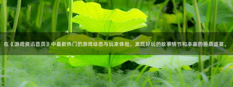 极悦娱乐集团：在《游戏资讯首页》中最新热门的游戏动态与玩家体