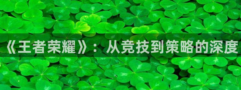 极悦娱乐app下载地址：《王者荣耀》：从竞技到策略的深度