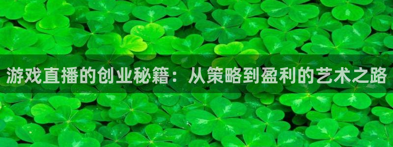极悦娱乐注册登录：游戏直播的创业秘籍：从策略到盈利的艺术之路